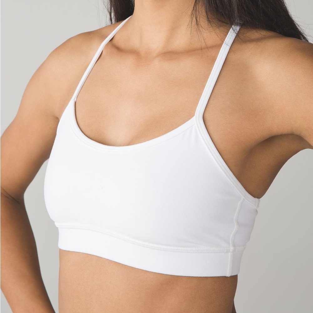 Women's Power Y White Sports Bra